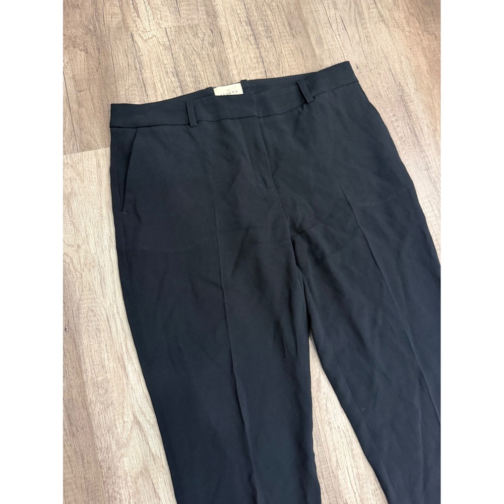 Sezane Trousers Women Size 10 Black Slim Leg Professional French Chic Pant - Picture 4 of 9